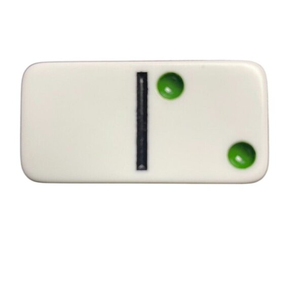 Double Twelve Dominoes Replacement Tile 0 2 Color Dot mq - Picture 1 of 3